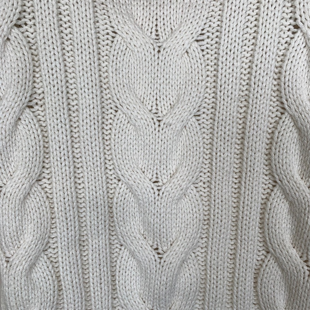 Banana Republic Cotton Blend Chunky Cable Knit  Fisherman Sweater Size XL - Picture 6 of 11